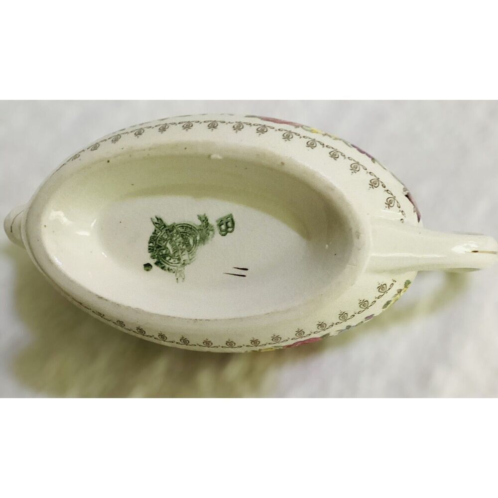 Crown Ducal Gravy/Sauce Boat England Floral Handled Bowl - Picture 5 of 5